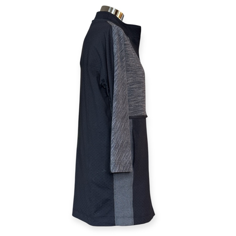 LULULEMON XS SHINE DOT BLACK DIAMOND JACQUARD SPACE DYE BLACK COCOON CAR COAT - Picture 7 of 14